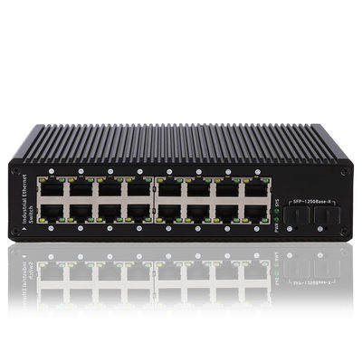 HUASIFEI Industrial Managed POE Switch 16 Gigabit Port 48-56V DC