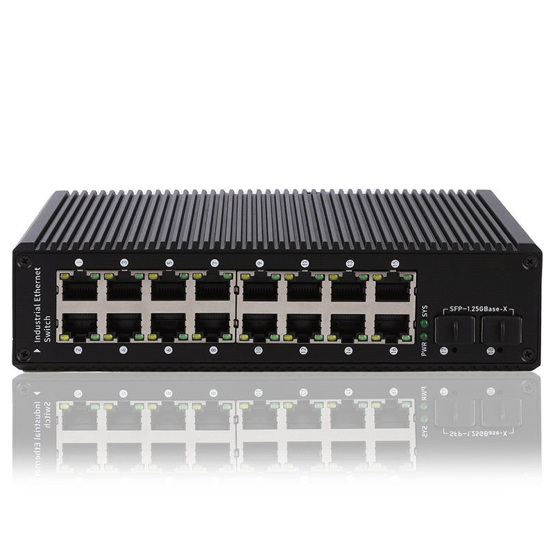 HUASIFEI Industrial Managed POE Switch 16 Gigabit Port 48-56V DC